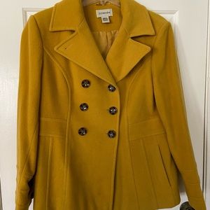 St.John’s Bay Dark Mustard Yellow PeaCoat